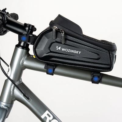 10. Wozinsky bicycle bag for the frame, armored, with a phone pocket, 1.7 l - black