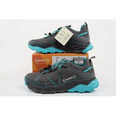 10. Aku women's Flyrock Gore-tex trekking sports shoes durable gray blue