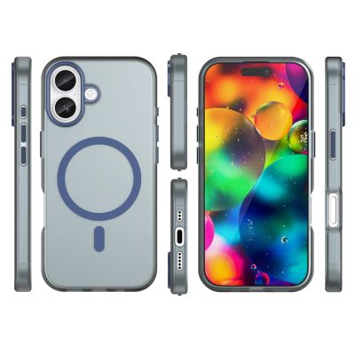 2. Magnetic Abrasive iPhone 17 Case Compatible with MagSafe - Matte Blue