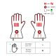 19. GLOVII Heated Motorcycle Gloves, Battery- or Rechargeable-Battery-Powered, Size L, Batteries, Charger and Cables Included, GDBL
