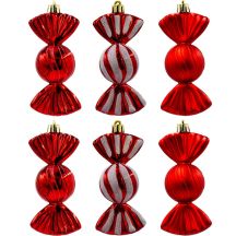 SAFE PLASTIC BALL MATRIX CANDY 6 PCS MICA RED