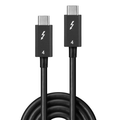 3. Lindy 31120 Thunderbolt Cable 1m 40Gbps Black