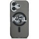 3. Karl Lagerfeld IML Glitter Karl & Choupette Sketch Logo MagSafe Case for iPhone 16 - Black