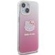 4. Hello Kitty IML Gradient Electrop Kitty Head case for iPhone 15 - pink