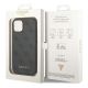 8. Guess 4G Metal Gold Logo Case for iPhone 14 Plus / 15 Plus - Gray