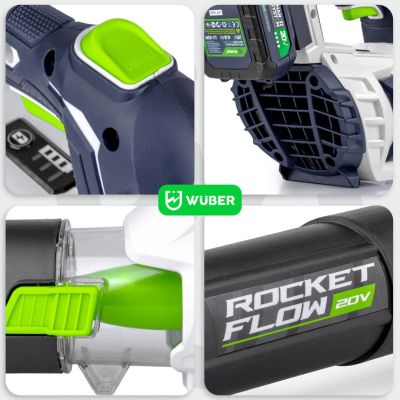 5. 20 V Cordless Blower, 160 km/h W04400 WUBER