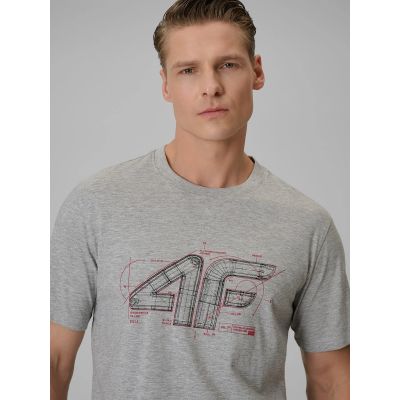 3. Men's regular-fit graphic T-shirt 4F 4FRSS26TTSHM3989-10S