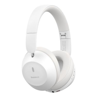 4. Baseus Bass 30 Max Wireless On-Ear Bluetooth 5.3 Headphones - White