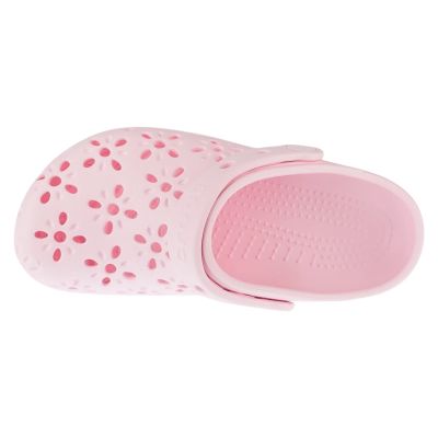 3. Crocs Classic Floral Cut Out Clog Kids 210943-6ZW Pink 28/29