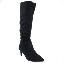 Sergio Leone KZ-28 Black Suede Insulated Low Heel Boots