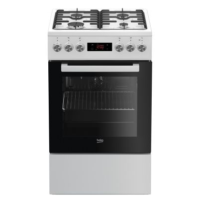 BEKO FSE52320DWD gas-electric cooker | convection | steam cleaning | white
