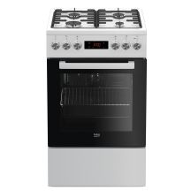 BEKO FSE52320DWD gas-electric cooker | convection | steam cleaning | white