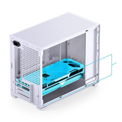 9. Jonsbo D32 STD PC Case, White, Mini Case, mATX, Tempered Glass – White