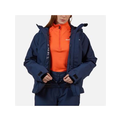 6. ROSSIGNOL W ROCHRUN INSULATED JKT women's ski jacket navy blue