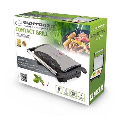 4. Esperanza Taleggio EKG006 electric table grill (table-closed; 750W; stainless steel color)