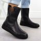 6. Black women’s leather platform ankle boots Rieker Y4355-00