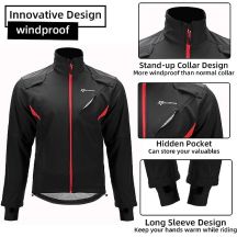 Rockbros winter cycling jacket black M