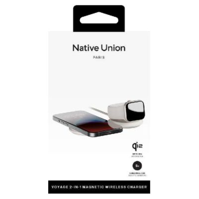 5. Qi2 15W Wireless Travel Charger for Two Devices, MagSafe Compatible (Sandstone)