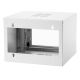 2. Wall-mounted cabinet 19'' 4U 568x400 glass door RAL7035