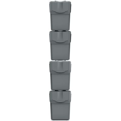5. GARBAGE BINS 20 L SORTIBOX SET 4 PCS GREY STONE