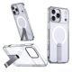 3. Hybrid Armor X Case for Samsung Galaxy S25 FE with Stand Compatible with MagSafe - Transparent