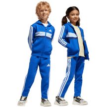 adidas Seasonal Essentials Tiberio 3-Stripes Fleece Tracksuit for Kids Blue JC7488