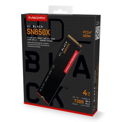 10. WD Black SN850X WDS400T2X0E SSD (4 TB ; M.2; PCIe NVMe 4.0 x4)