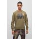 2. Hugo Boss men's cotton jersey sweatshirt with print, green (50488906-345)