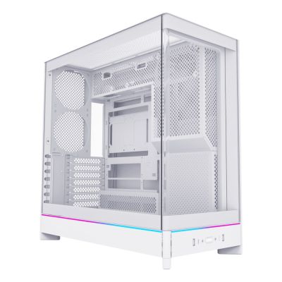 3. Montech HS02 PC Case, Midi-Tower, ATX, Tempered Glass, ARGB - White
