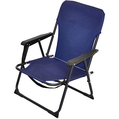 2. FOLDING TOURIST AND BEACH CHAIR WITH ARMRESTS 52X54X26/66CM BLUE