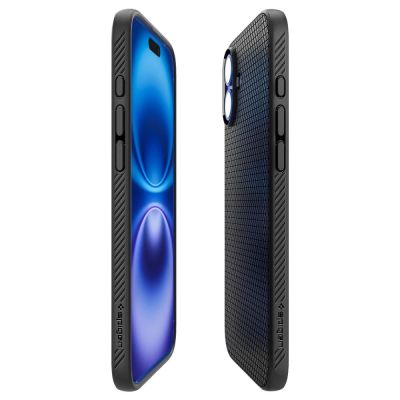 7. Spigen Liquid Air Case for iPhone 16 Plus - Black