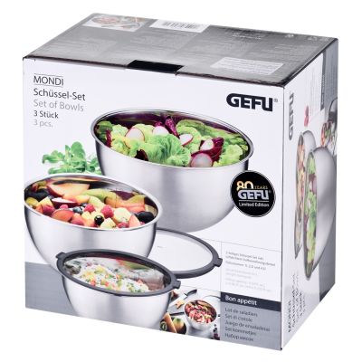 20. Set of 3 bowls (16, 20, 24 cm) GEFU MONDI G-89430