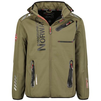 Geographical Norway Royaute DB 068 M WY1997H/GN-Kaki / Black Softshell Jacket