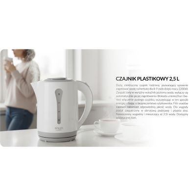 19. Adler AD 1244 electric kettle (2200W 2.5l; blue)