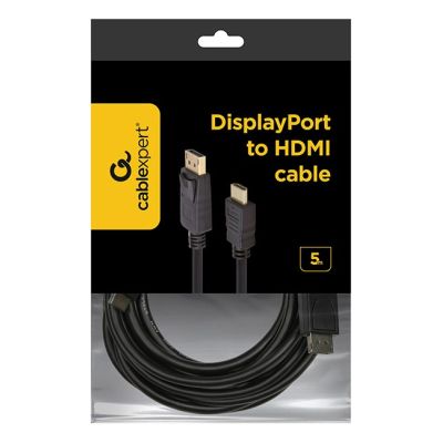 5. GEMBIRD CC-DP-HDMI-5M cable (HDMI M - DisplayPort M; 5m; black)