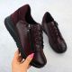 9. Burgundy Leather Women’s Wedge Shoes Vinceza 39964