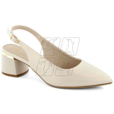 Elegant full Sergio Leone W SK439B pearl sandals