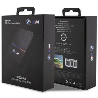 4. BMW M Collection MagSafe 5W 3000mAh Inductive Power Bank - Black