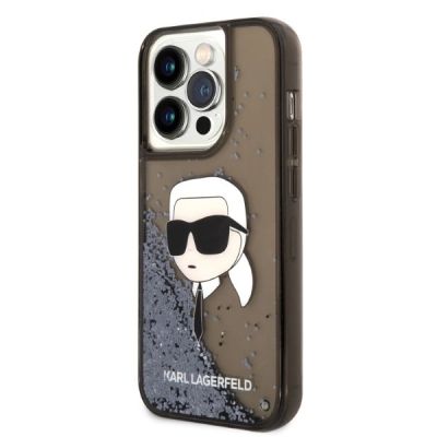 2. Karl Lagerfeld Glitter Karl's Head case for iPhone 14 Pro Max - black