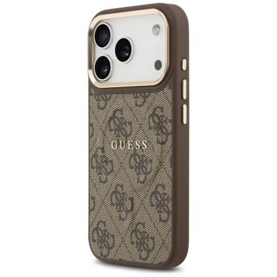 2. Guess 4G PU Classic Logo MagSafe Case for iPhone 17 Pro - Brown