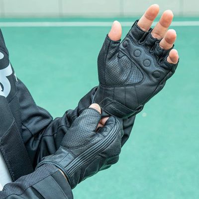 2. Rockbros 16220006005 XXL leather motorcycle gloves - black