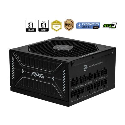6. MSI MAG A850GLS PCIE5 850W 80+ Gold ATX 3.1 Power Supply