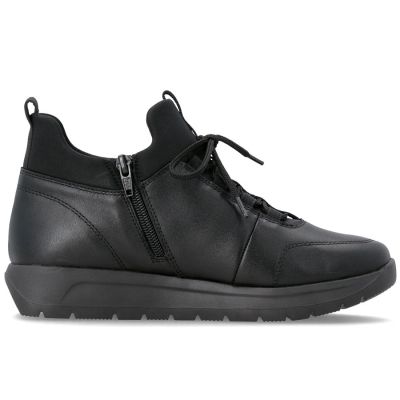 8. Women's leather insulated ankle boots black Remonte Rieker D2V06-35