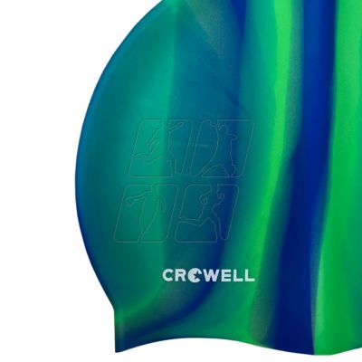 4. Crowell Multi Flame silicone swimming cap col. 12