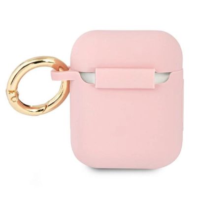 2. Guess GUA2SSSI AirPods cover pink/pink Silicone Vintage Script
