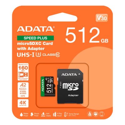 19. Memory Card MEMORY MICRO SDXC 512GB UHS-I ADATA UD512GUI3V30A2SP-RA1