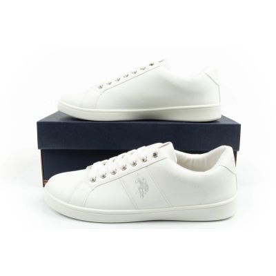 10. US Polo Assn. shoes sneakers men's fashionable white comfortable