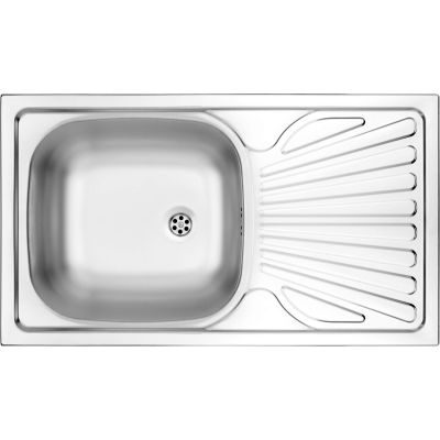Single-bowl steel sink with drainer ZMU 0110 5907650845720