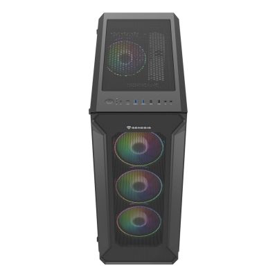 12. NATEC Genesis Irid 505 ARGB NPC-1518 Case (ATX, Micro ATX, Mini ITX; Black)