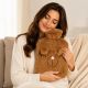 3. RUBBER HOT WATER BOTTLE 1.75L IN ANIMAL COVER - BROWN